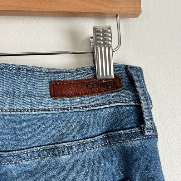 Express Women's Skinny Jeans - Classic Blue - Picture 7 of 7